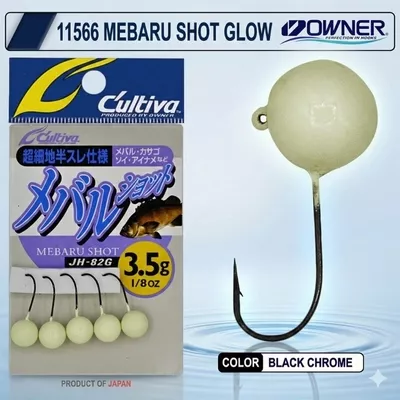 Owner Cultiva JH-82G Mebaru Shot | Glow Jighead