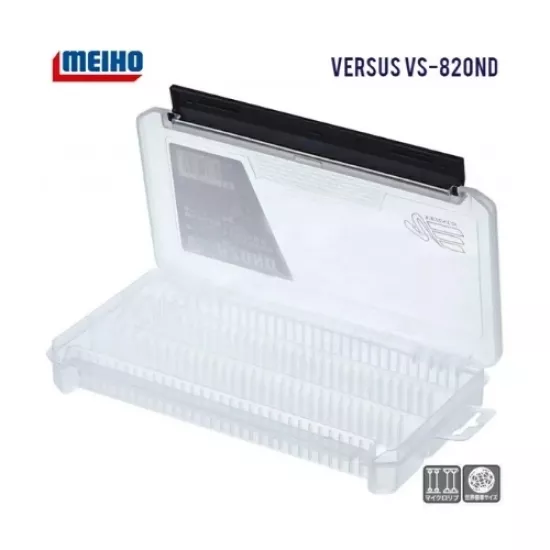 Meiho Versus VS-820ND Bölmeli Malzeme Kutusu Şeffaf | LRF Dükkanı