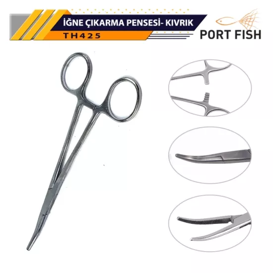 Portfish TH425 Kıvrık İğne Çıkarma Pensesi | LRF Dükkanı