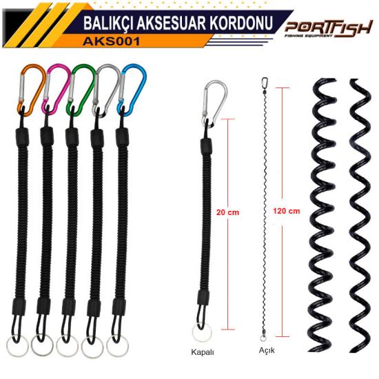 Portfish Karabinalı Balıkçı Aksesuar Kordonu-Lrf Dükkanı